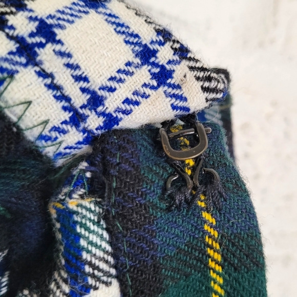 Vintage Celtic Wool Midi Length Kilt - Green & Blue Plaid, UK made. - Picture 6 of 7